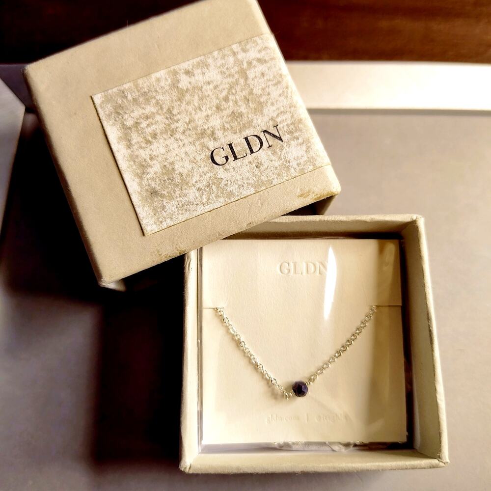 GLDN HANDCRAFTED NATURAL STONE AND STERLING SILVER NECKLACE